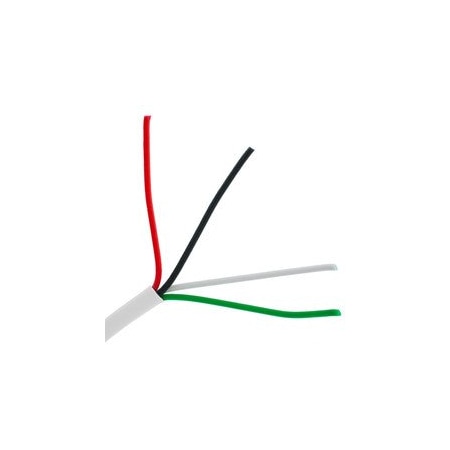 Cable Wholesale Plenum Security Cable, White, 18/4 18 AWG 4 Conductor, Stranded, CMP, Pullbox, 500 foot 11K5-04912SF